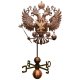 Флюгер Двуглавый орел (герб России) в комплекте с розой ветров и медными шарами 100мм и 150мм